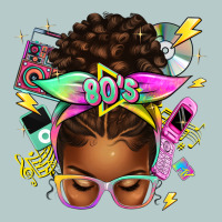 80's Babe Afro Messy Bun Heavy Core Tee | Teevron