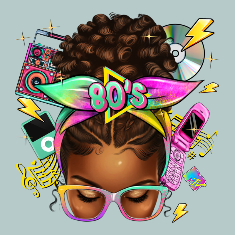 80's Babe Afro Messy Bun Heavy Core Tee by texasbilliewilder | Teevron