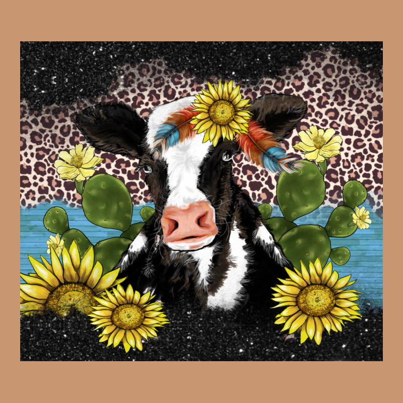 Cow Cactus And Sunflower Heavyweight Hoodie by AdoDesignShop | Teevron