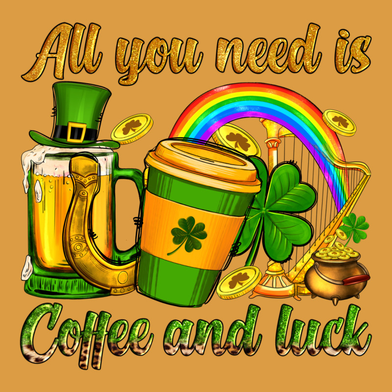 St. Patrick's All You Need Is Coffee And Luck Urban Heavy Tee by OliviaCreatesArt | Teevron