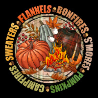Bonfires Flannels Smores Campfires Pumpkin Heavy Core Tee | Teevron