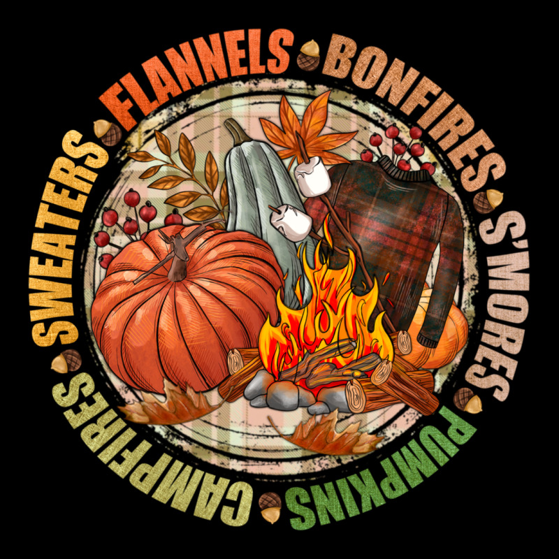 Bonfires Flannels Smores Campfires Pumpkin Heavy Core Tee by NancyCooperArtShop | Teevron