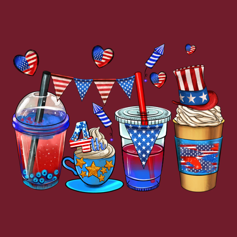 4th Of July Coffee Cups Zipper Hoodie by AdoDesignShop | Teevron