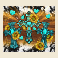 Western Crosses And Sunflowers Premium Tee | Teevron