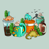 Dinosaur Coffee Cups Zipper Hoodie | Teevron