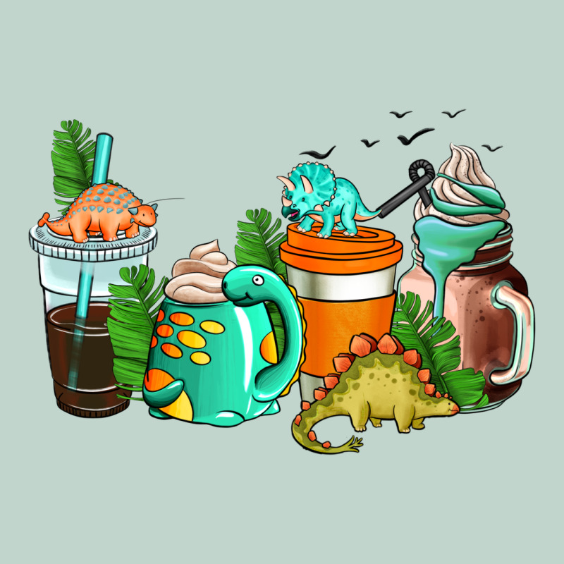 Dinosaur Coffee Cups Zipper Hoodie by AdoDesignShop | Teevron