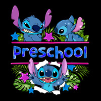 Preview Flower Stitch Blue Preschool Heavyweight Sweatshirt | Teevron
