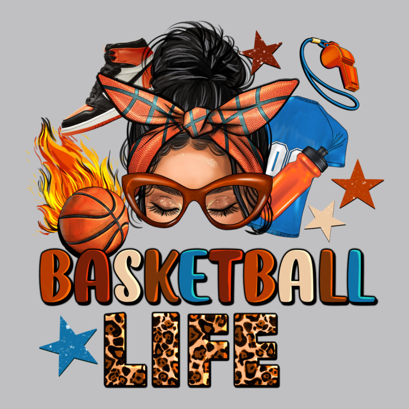 Basketball Life Messy Bun Long Sleeve Tee by FaDigitalArtStudio | Teevron