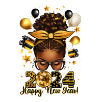 2024 happy new year  afro messy bun | Teevron