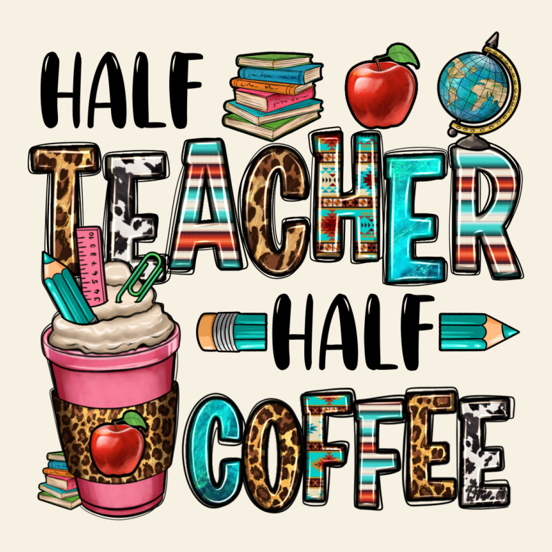 Half Teacher Half Coffee Vintage Tee by OliviaCreatesArt | Teevron