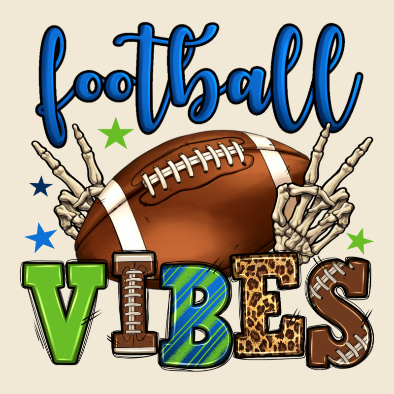Football Vibes Green And Blue Premium Tee by HowdyJamesFarm | Teevron