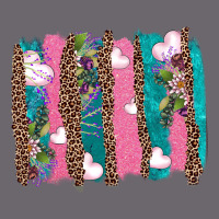 V.d Turquoise Leopard And Flowers  Brushstrokes Premium Sweatshirt | Teevron