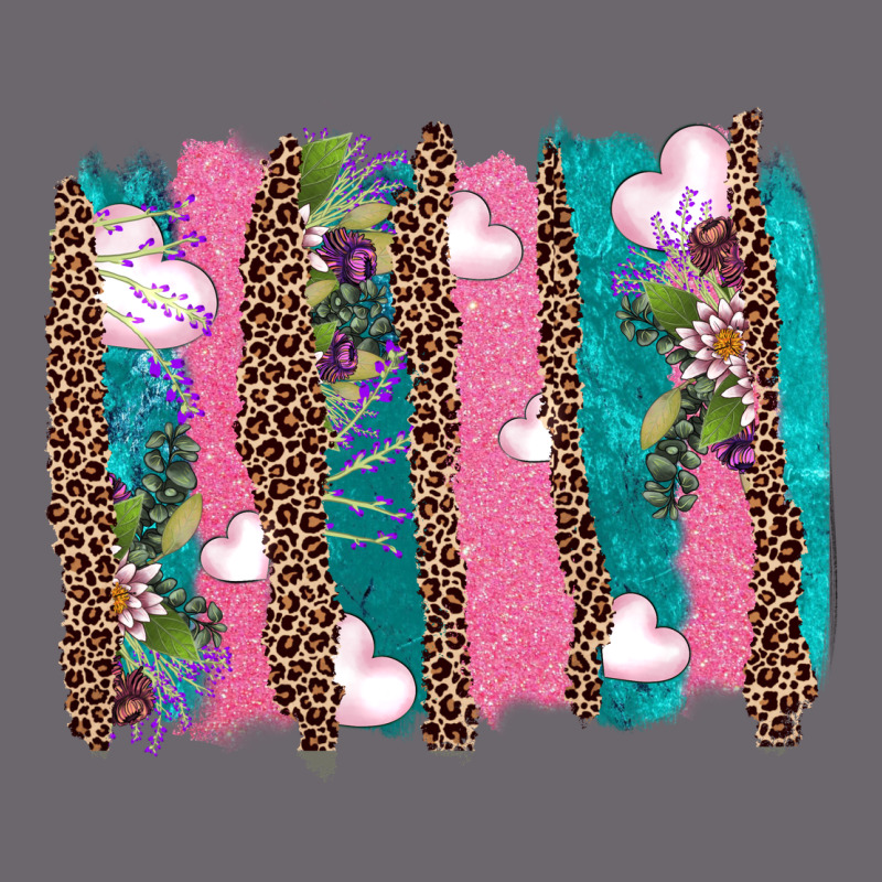 V.d Turquoise Leopard And Flowers  Brushstrokes Premium Sweatshirt by AdoDesignShop | Teevron