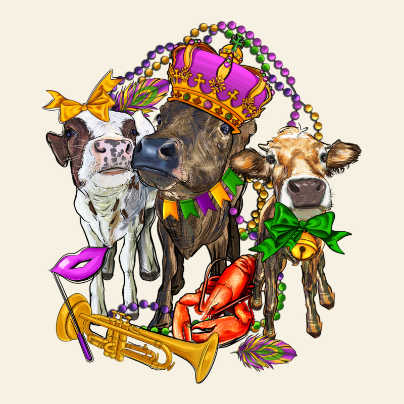 Little Cows And Mardi Gras Party Olivia Vintage Tee by OliviaCreatesArt | Teevron