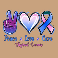 Peace Love Cure Thyroid Cancer Vintage Tee | Teevron