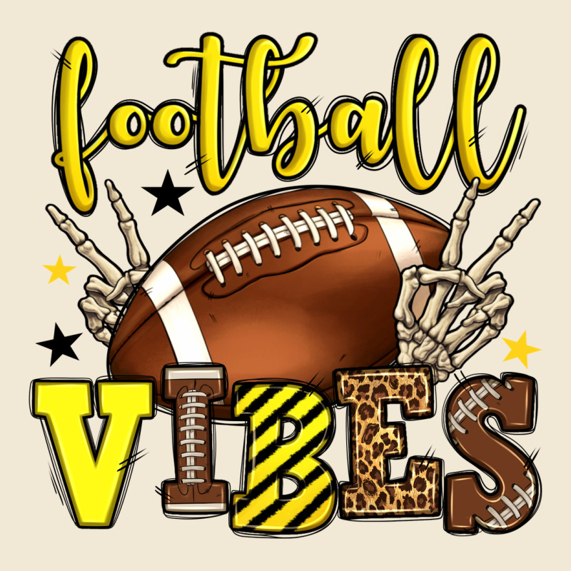 Football Vibes Yellow And Black Team Color Premium Tee by HowdyJamesFarm | Teevron