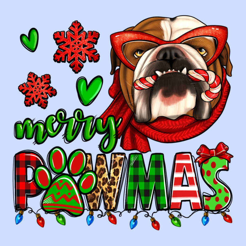 Merry Pawmas Christmas Bulldog Urban Heavy Tee by Jasminsmagicworld | Teevron