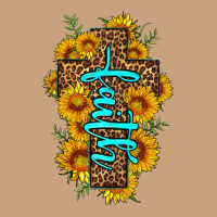 Faith Sunflower Leopard Cross Olivia Vintage Tee | Teevron