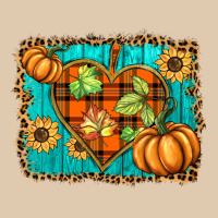 Fall Pumpkins And Sunflowers Heart Heavyweight Sweatshirt | Teevron