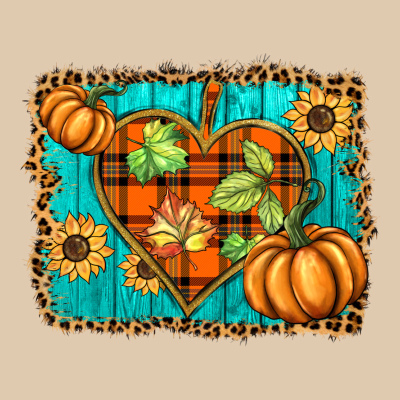 Fall Pumpkins And Sunflowers Heart Heavyweight Sweatshirt by BarkalooDesign | Teevron