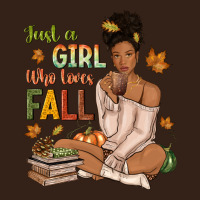Just A Girl Who Loves Fall Afro Woman Heavy Core Tee | Teevron