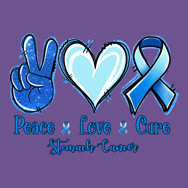 Peace Love Cure Stomach Cancer Vintage Tee by Jasminsmagicworld | Teevron