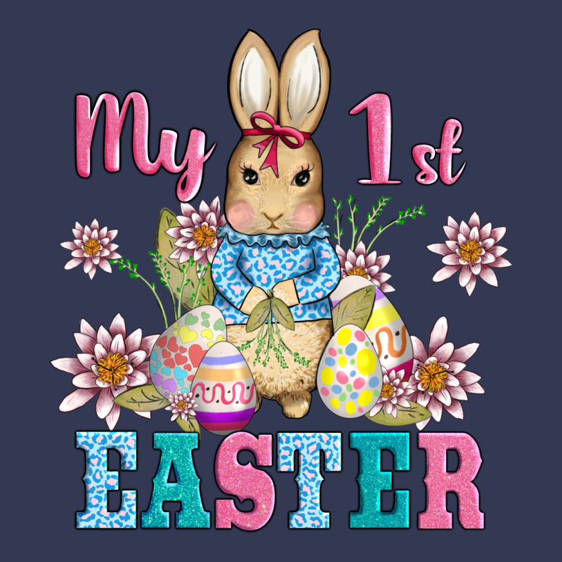 My First Easter With Baby Bunny And Eggs Heavyweight Hoodie by AdoDesignShop | Teevron