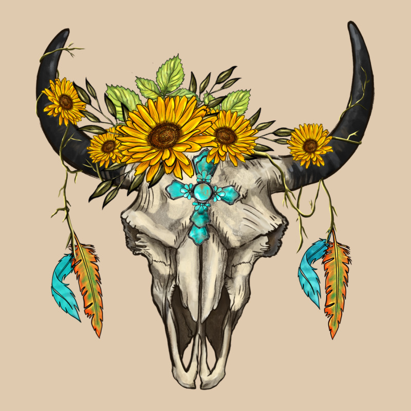Bull Skull Western Heavyweight Sweatshirt by BarkalooDesign | Teevron