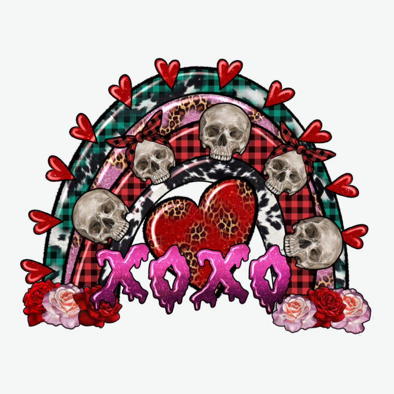 Skull Xoxo Rainbow Valentine's Day Urban Heavy Tee by FaDigitalArtStudio | Teevron