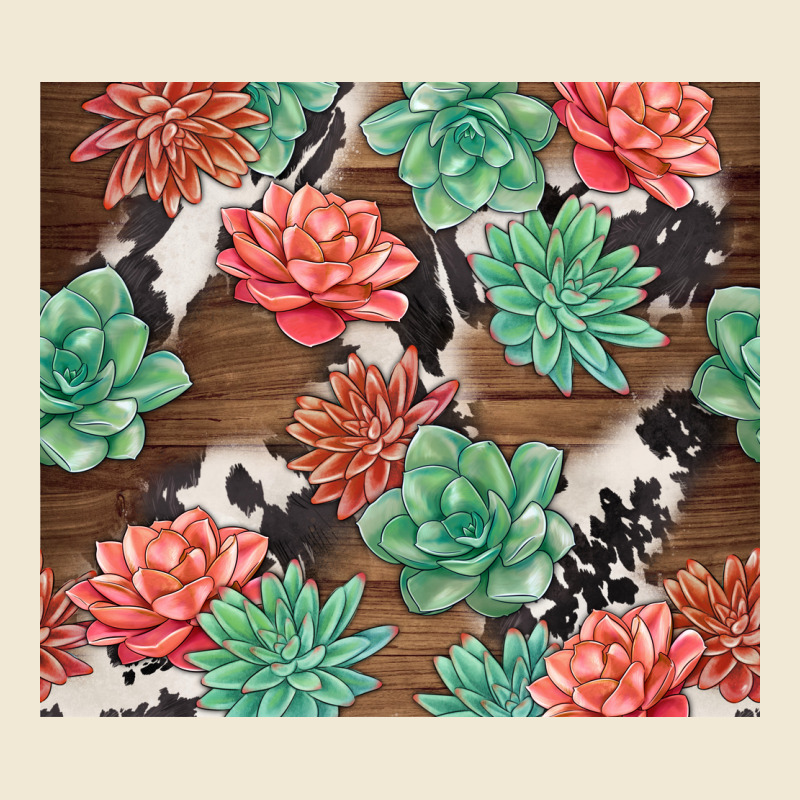 Succulents And Cowhide Premium Tee by TumblerDesignByShophia | Teevron