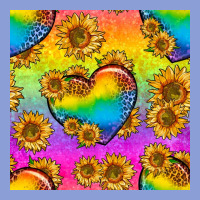 Pride Lgbtq Leopard Hearts And Sunflowers Seamless Long Sleeve Tee | Teevron
