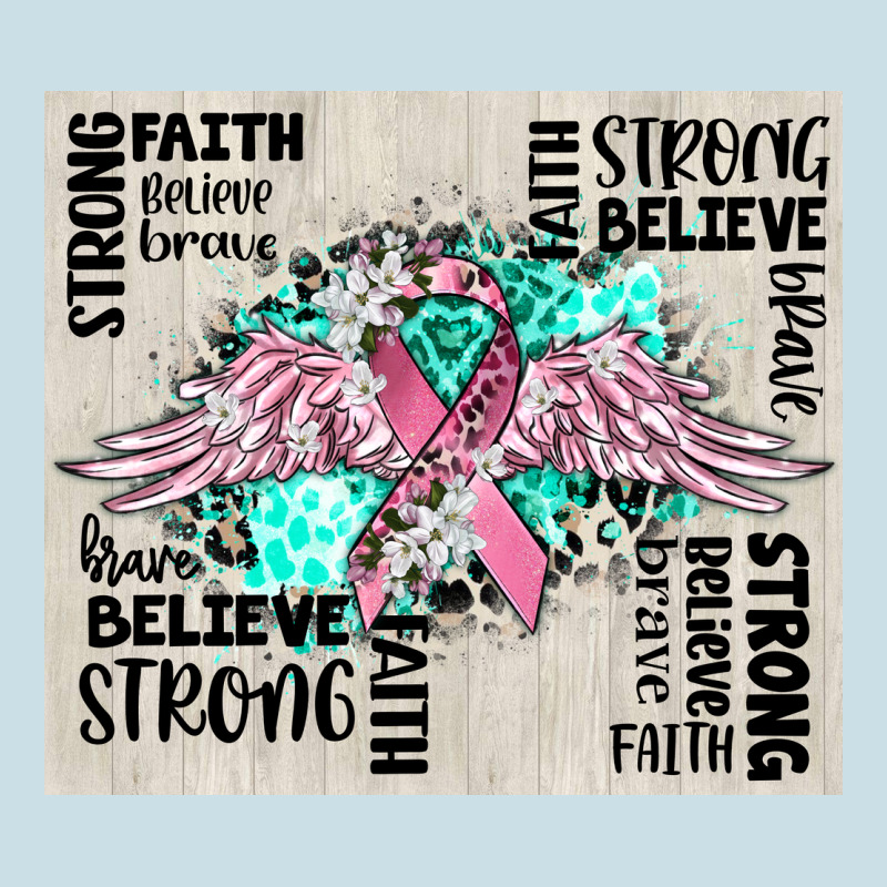 Cancer Ribbon With Angel Wings Ladies Tee by CowGirlArtShop | Teevron