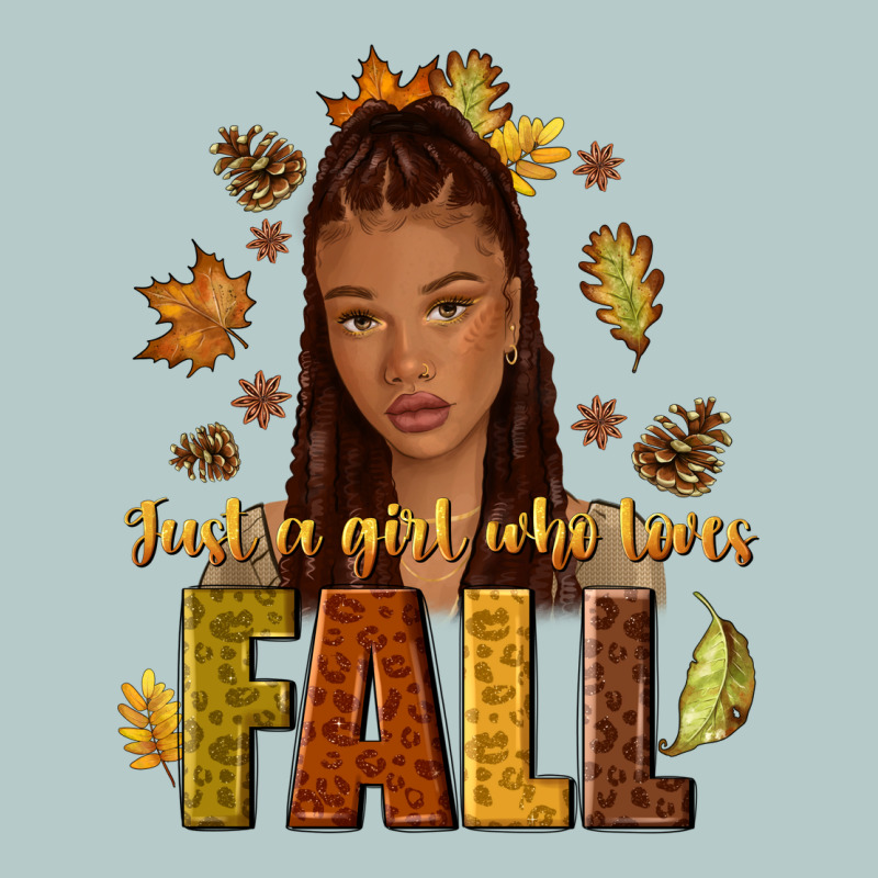 Just A Girl Who Loves Fall Afro Woman Heavy Core Tee by NancyCooperArtShop | Teevron