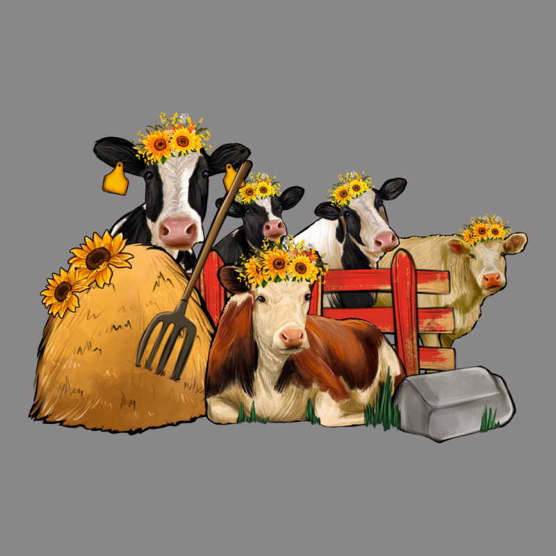 Cows With Sunflower Headbands Vintage Tee by Jasminsmagicworld | Teevron