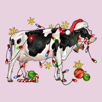 Christmas Holstein Cow Ladies Tee | Teevron
