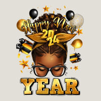 Happy New Year Afro Messy Bun Heavy Core Tee | Teevron