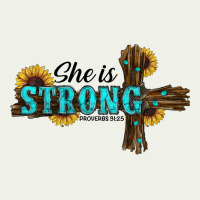 She Is Strong Western Cross Urban Heavy Tee | Teevron