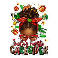 santas favorite caregiver afro messy bun | Teevron