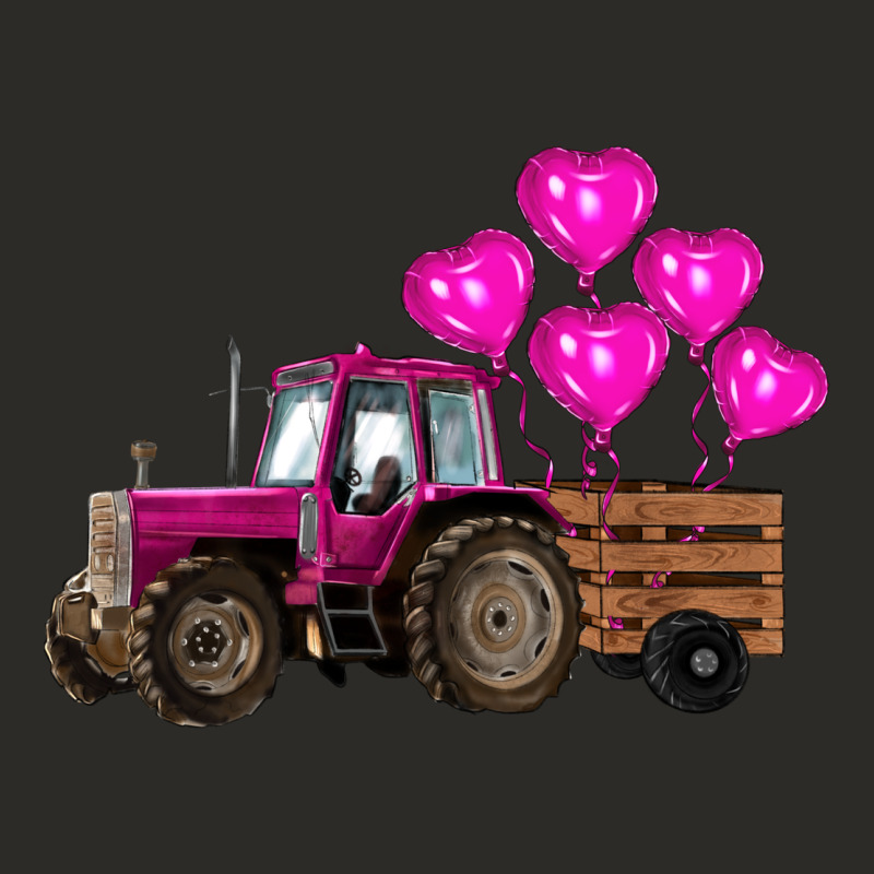 Valentines Day Pink Tractor With Pink Heart Balloo Heavy Core Tee by RanaPortraitStore | Teevron