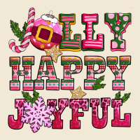 Jolly Happy Joyful Pink Christmas Ladies Tee | Teevron