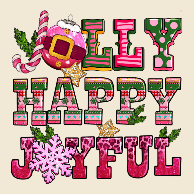 Jolly Happy Joyful Pink Christmas Ladies Tee by CowGirlArtShop | Teevron