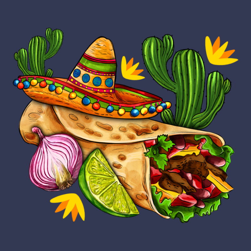 Burrito  With Sombrero And Union With Cactus Heavyweight Hoodie by AdoDesignShop | Teevron