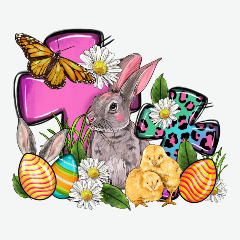 Easter Rabbits And Cross Urban Heavy Tee by OliviaCreatesArt | Teevron