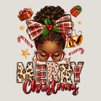 Merry Christmas Afro Messy Bun Heavy Core Tee | Teevron
