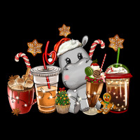 Hippopotamus Coffee Cups Christmas Ladies Tee | Teevron