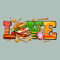Love With Hamburger Heavyweight Hoodie | Teevron