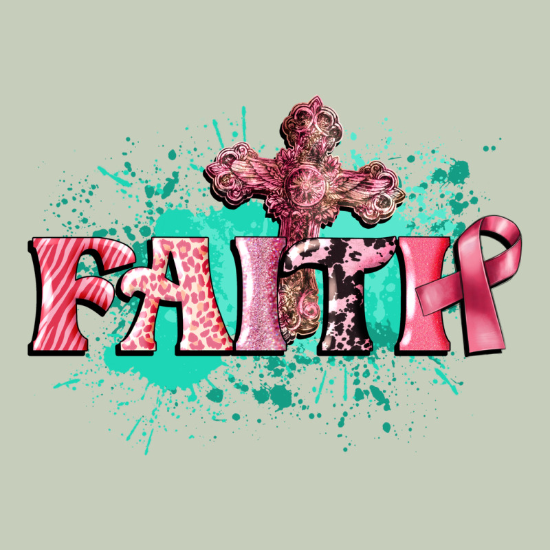 Faith Breast Cancer Ladies Tee by CowGirlArtShop | Teevron