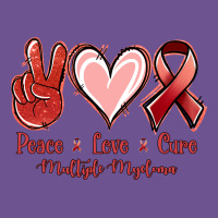 Peace Love Cure Multiple Myeloma Cancer Vintage Tee | Teevron