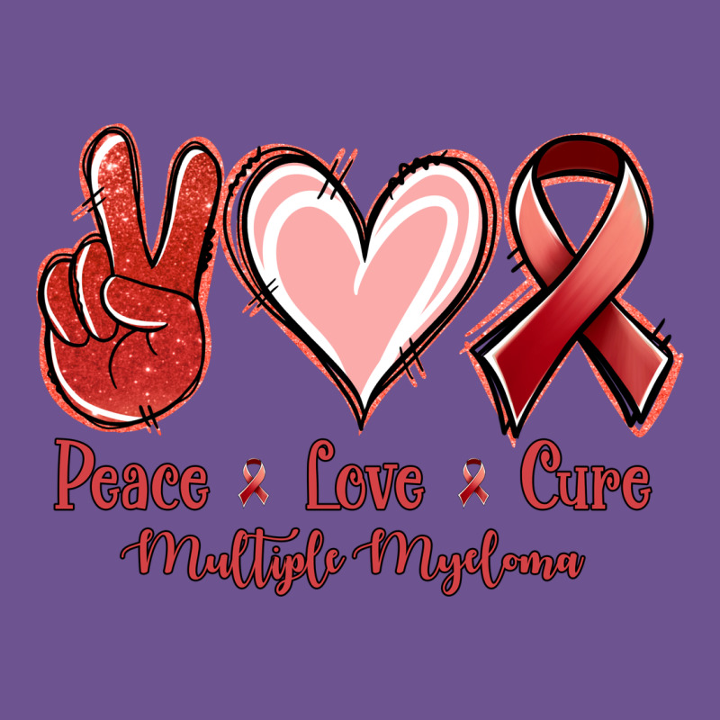 Peace Love Cure Multiple Myeloma Cancer Vintage Tee by Jasminsmagicworld | Teevron