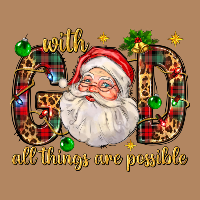 With God All Things Are Possible With Santa Claus Bbs Long Sleeve Tee by BundleAndBundleShop | Teevron